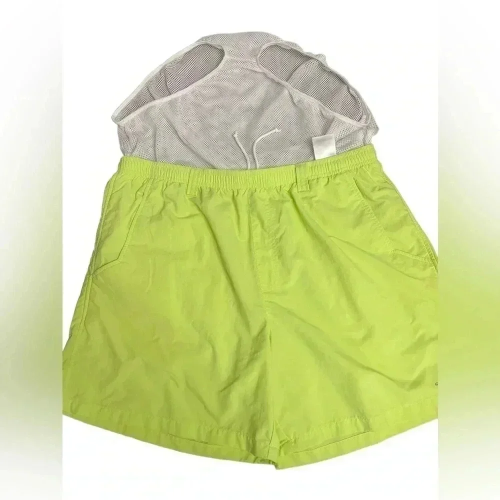 Columbia PFG Backcast Ⅲ Water Fishing Swim Shorts Neon Yellow Green Men’s size L